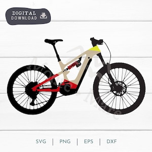 MTB Mountainbike Radfahrer SVG PNG, Abenteuer und Radfahren Mountainbike Digital Clipart