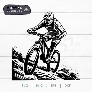 VTT, Vélo, VTT, SVG Digital Clipart, Vinyle et idée de t-shirt