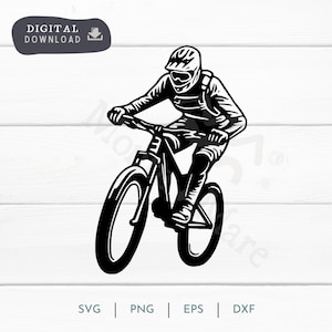 Mountainbike, Mountainbike, Downhill SVG PNG, Biken digitale Clipart, Vinyl- und Tshirt-Ideen