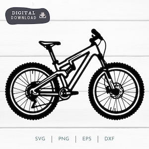 Vélo de montagne, VTT, téléchargement numérique SVG PNG fichier, vélo de montagne Digital Clipart