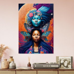 Art mural en carton plume, images créées par intelligence artificielle. Décoration murale différentes tailles. Titre: Goddesses of flowers 8