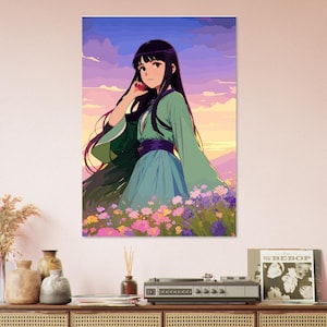 Foam board wall art, images created by artificial intelligence. Wall decoration in various sizes. Title: Barbara in Japan 3