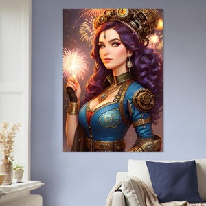 Art mural en carton plume, images créées par intelligence artificielle. Décoration murale différentes tailles. Titre: Diwali 2