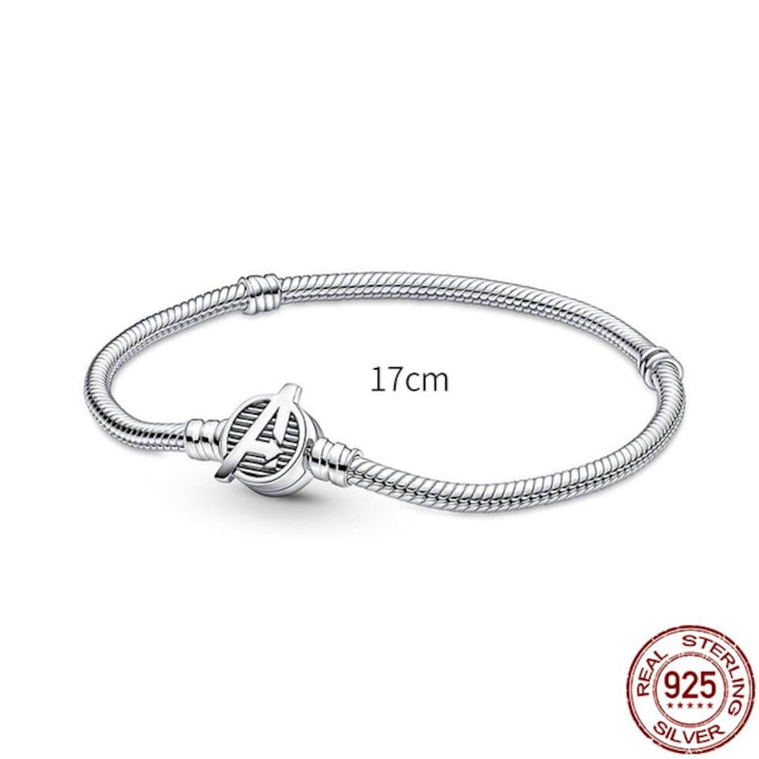 New in 925 Sterling Silver Snake Chain Charm Bracelet Fits Pandach