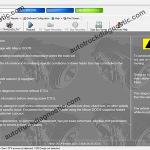 Allison DOC 2023 Diagnostic Software
