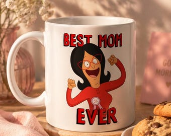 Taza de Bob's Burgers para el Día de la Madre / Linda Belcher La Mejor Mamá del Mundo #1 Taza Regalo para Ella Regalo para el Día de la Madre Para Mamá Linda