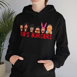 Bob's Burgers Hoodie | Bob Linda Louise Tina Gene Louise Belcher Teddy  Heavy Blend™ Hooded Sweatshirt Cartoon Character Gift