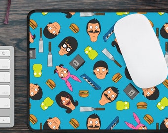 Mouse Pad Bob&#39;s Burgers | Gene Louise Tina Linda Bob Belcher Mouse Pad Gamer Tapete de Mesa Desenho Animado Para Ela Para Ele Kuchi Kopi