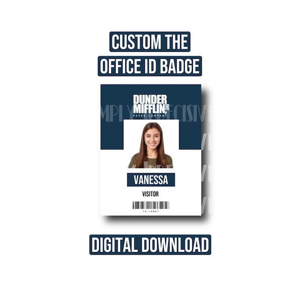 Dunder Mifflin Id Badge Template Etsy Dunder Mifflin Id Badge Template Etsy