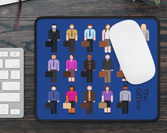 The Office Mouse Pad | Dunder Mifflin Logo Character Gaming Mouse Pad Desk Mat For Her For Him Michael Scott Dwight Schrute Jim Halpert