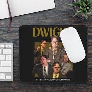 Dwight Schrute Mouse Pad | Retro Vintage The Office Dunder Mifflin Gaming Mouse Pad Desk Mat For Her For Him