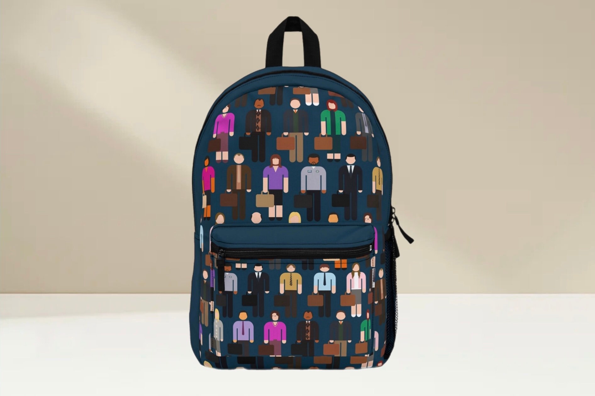 Dunder Mifflin Blue Backpack with The Office Merchandise The Office Backpack | Logo Figure Dunder Mifflin Bag Gift  main image 2