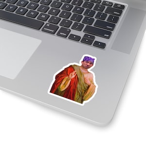 Saint Prison Mike Sticker | Prayer Prison Mike Funny Kiss-Cut Stickers Funny Gift Idea For Her For Him Parody The Office Michael Scott