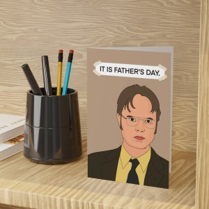 È la festa del papà / The Office Dwight Schrute Biglietti di auguri per la festa del papà Dunder Mifflin Stationery Festa per lui Biglietto divertente
