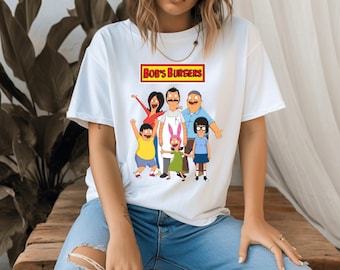 Camiseta unisex de algodón ultrafino de Bob&#39;s Burgers / Camisa de Bob&#39;s Burgers Tina Louise Gene Linda Bob Belcher Teddy / Camiseta gráfica