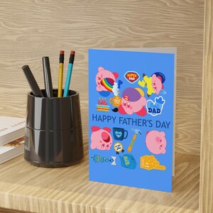 Biglietto d'auguri per la festa del papà Kirby / Biglietto d'auguri per la festa del papà Per lui Per papà Videogioco per papà