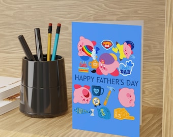 Tarjeta del Día del Padre de Kirby / Tarjeta de felicitación del Día del Padre para él, para papá, para el videojuego