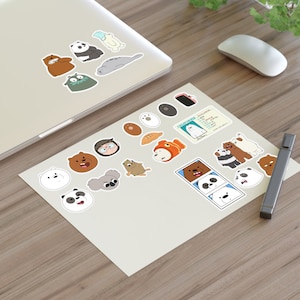 We Bare Bears Sticker Sheet | Grizzly Panda Ice Bear Sticker Sheets ...