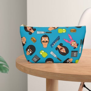 Bob&#39;s Burgers Pouch | Bob&#39;s Burgers Accessory Pouch w T-bottom Tina Louise Gene Bob Linda Belcher Gift For Her For Him Makeup Pencil Pouch