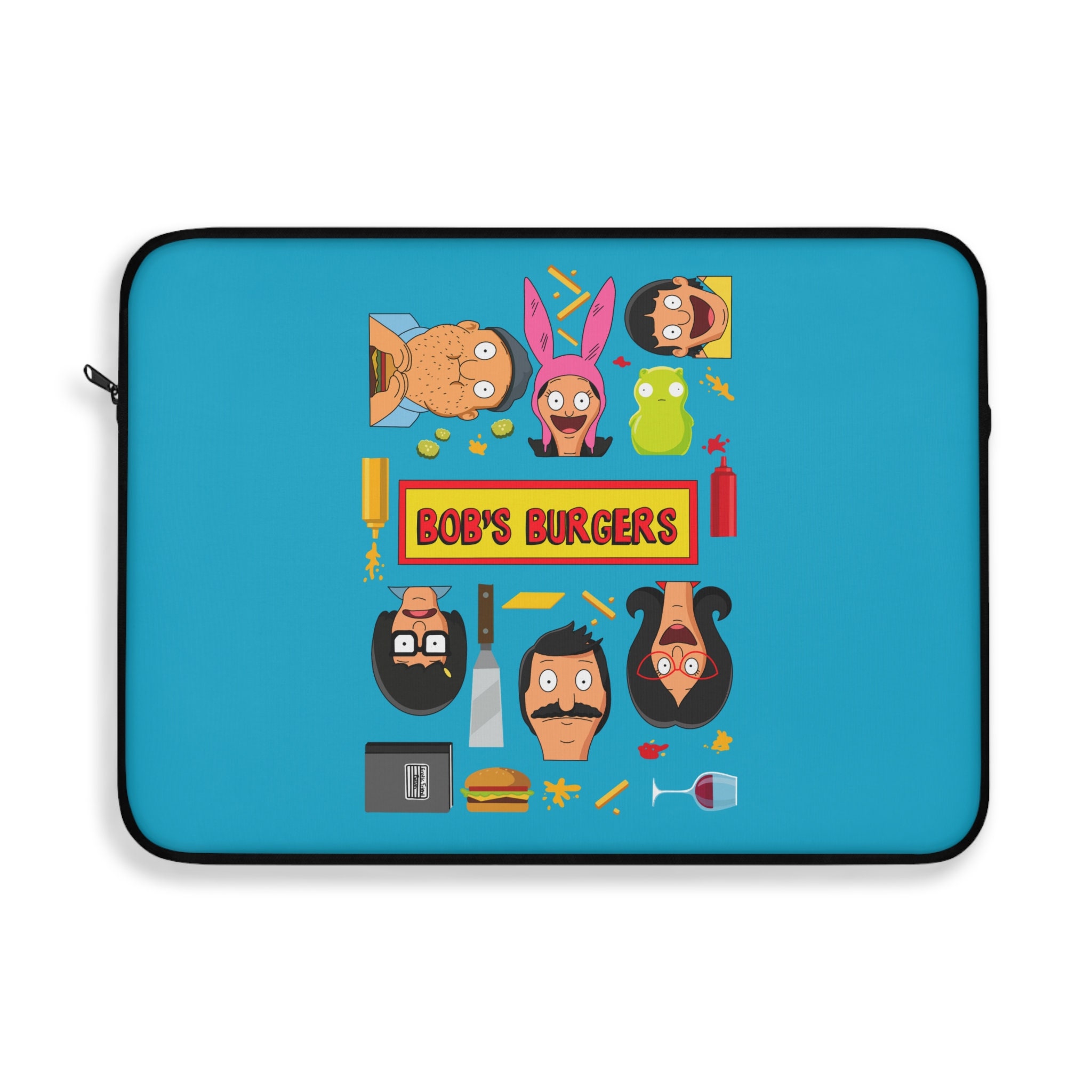 Discover Bob's Burgers Laptop Sleeve, Bob Linda Tina Louise Gene Belcher Laptop Case Tech Accessory