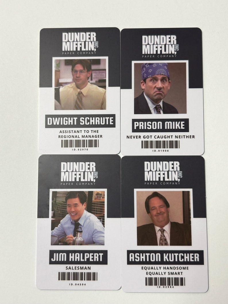 The Office Dunder Mifflin ID Badge Name Tag Cosplay Costume Prop ...