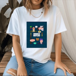 The Office Shirt | Dunder Mifflin Shirt Unisex Ultra Cotton Tee | Prison Mike Michael Scott Dwight Schrute Kevin Malone Jim Halpert