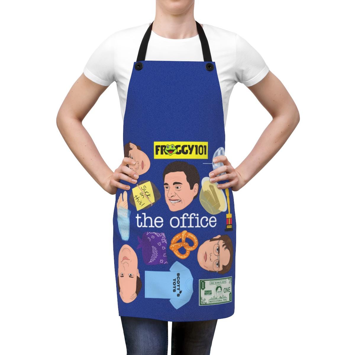 Discover The Office Apron, Dunder Mifflin Michael Scott Dw Schrute Jim Halpert Kevin Malone Apron