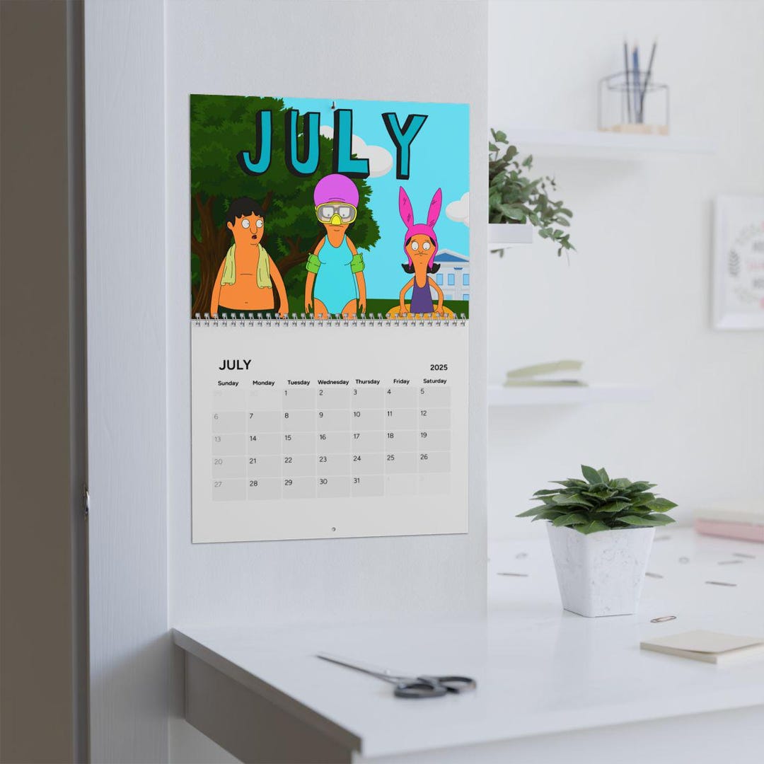 Bob's Burgers Calendar (2025) Tina Louise Bob Linda Gene Belcher