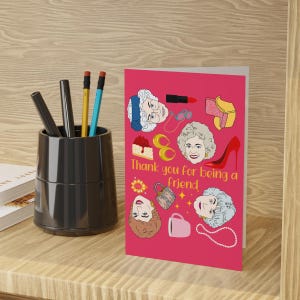 De gouden meisjeskaart | Bedankt dat je een vriend bent Valentijnsdagkaart Wenskaarten Vday Valentijnsdag Voor haar Voor hem Bff Friendship