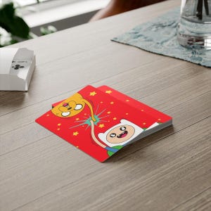Cartas de juego de Hora de aventuras / Juego de cartas de póquer de Finn el humano y Jake el perro