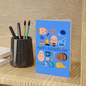 Breaking Bad Día del Padre / Walter Jesse Tarjeta de felicitación Para él Para papá Tarjeta de regalo para padre Azul Papá n.° 1 de todos los tiempos
