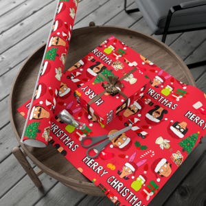 Bob&#39;s Burgers Christmas Wrapping Paper | Bob&#39;s Burgers Merry Christmas Gift Wrap Papers Tina Louise Gene Bob Linda Belcher Teddy