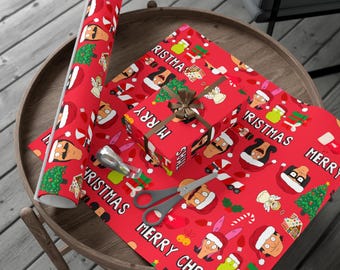 Bob's Burgers Christmas Wrapping Paper | Bob's Burgers Merry Christmas Gift Wrap Papers Tina Louise Gene Bob Linda Belcher Teddy