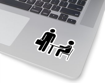 Der Büro-Aufkleber | The Office Logo Dunder Mifflin Kiss-Cut Aufkleber Figur