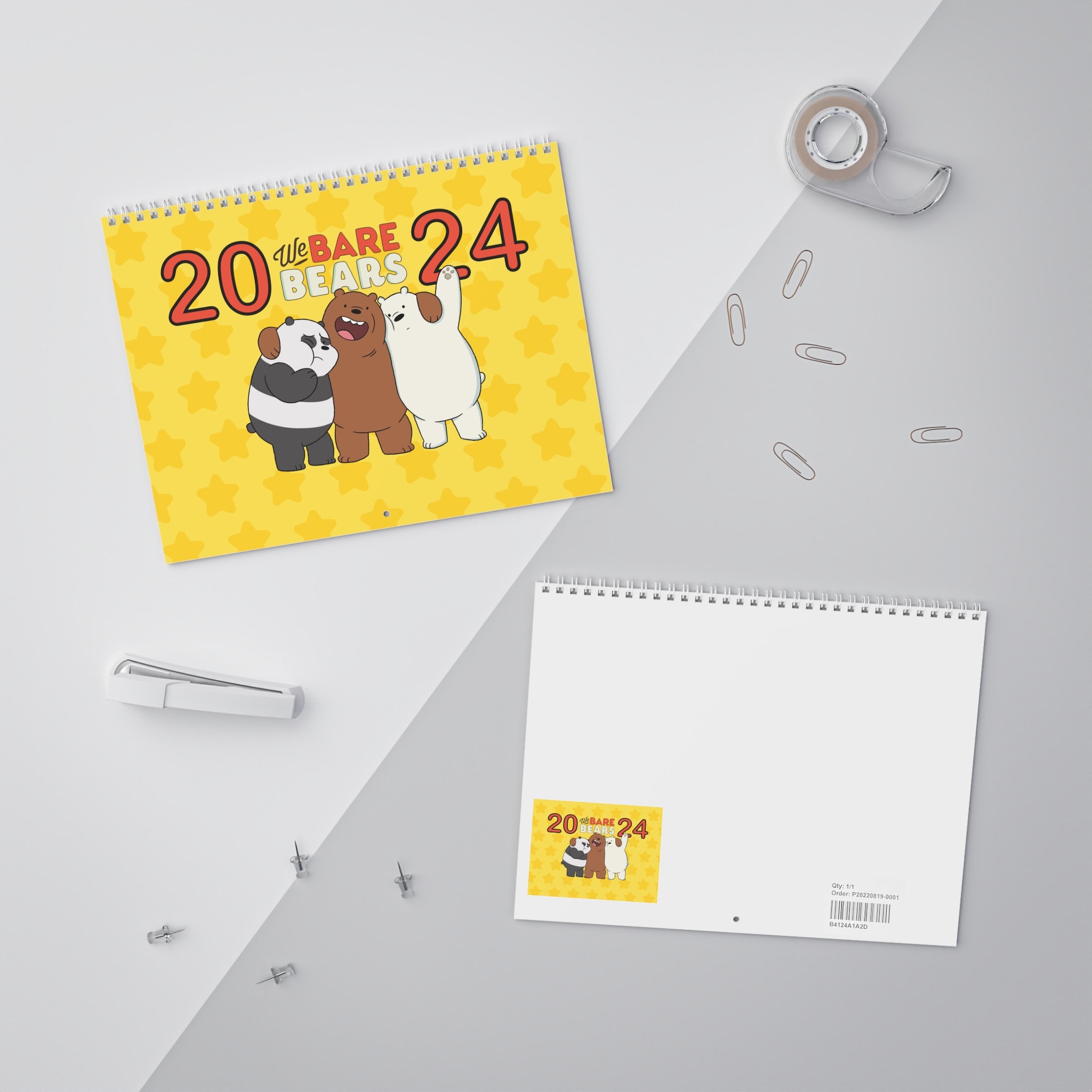 We Bare Bears Calendar (2025) Grizzly Panda Ice Bear Chloe Nom Nom sold