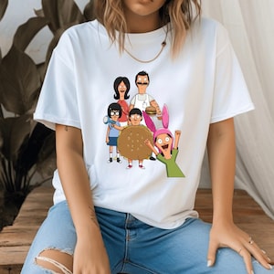 Bob's Burgers Shirt | Tina Bob Gene Linda Louise Belcher Teddy Graphic Tee Unisex Ultra Cotton Tee For Her For Him Cartoon