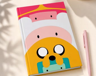 Adventure Time Notebook | Adventure Time Hardcover Journal Matte Finn The Human Jake The Dog BMO