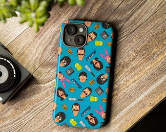 Capa de celular Bob&#39;s Burgers | Tina Louise Gene Linda Bob Belcher Capas resistentes Padrão Estética Desenho animado Família Tecnologia Acessório Capa de celular