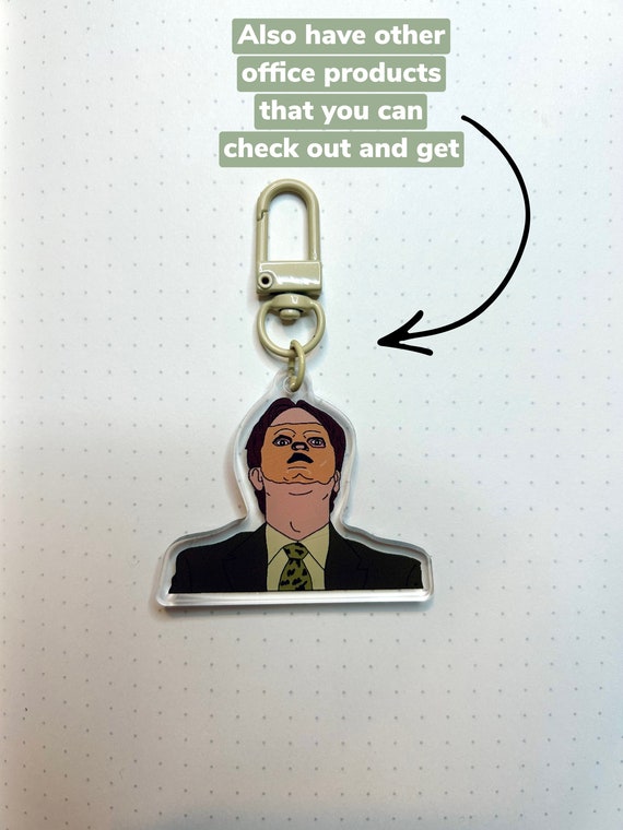 Dunder Mifflin Logo The Office Plastic Keychain – Madcap & Co