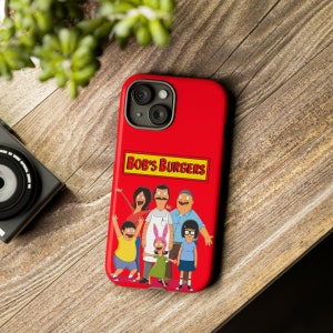 Bob&#39;s Burgers Phone Case | Tina Louise Gene Linda Bob Belcher Tough Cases Pattern Aesthetic Cartoon Family Tech Accessory Phone Cover