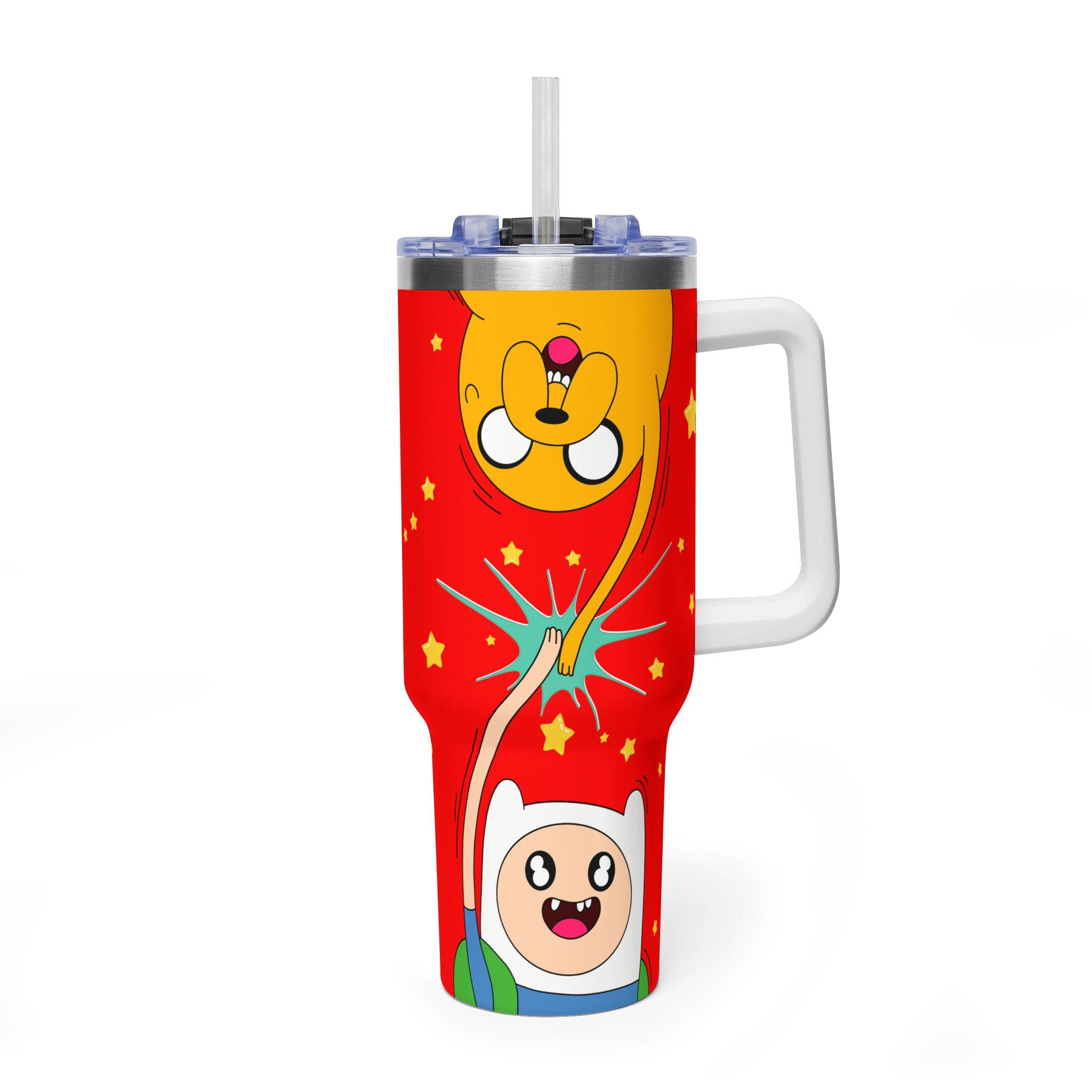 Discover Adventure Time Tumbler, Finn The Human Jake The Dog Vacuum Thermal Tumbler 40oz, Gift For Her For Him