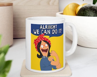 Taza del Día de la Mujer de Linda Belcher / Taza de cerámica de Bob's Burgers Regalo para ella Para él Día de San Valentín Mujeres mandan Dibujos animados feministas
