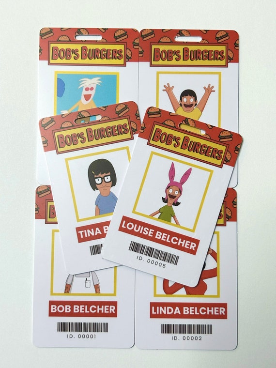 Bob's Burgers ID Badge Name Tag Cosplay Costume Dress up 