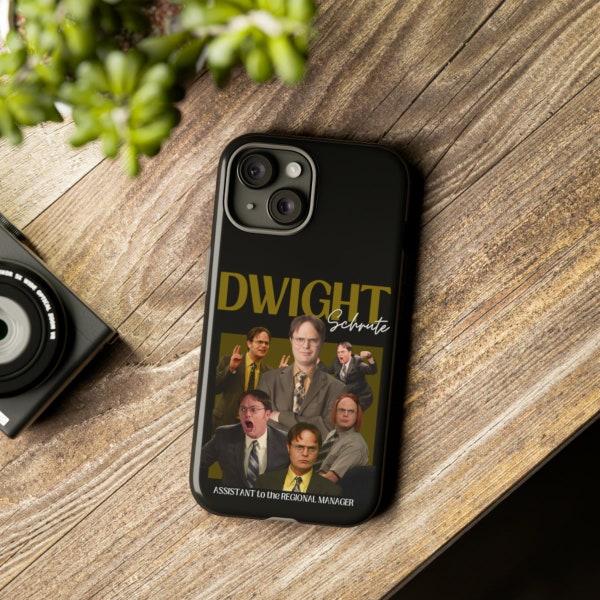 Dwight Schrute Phone Case | Retro Vintage Dwight Tough Cases The Office Graphic Tee Aesthetic Gift For Her For Him Tech Accessory