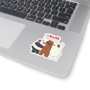 We Bare Bears Stickers | We Bare Bears Grizzly Panda Ice Bear Kiss-Cut Stickers For Her For Him Stationery Cartoon