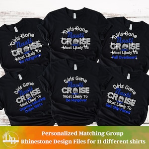 Group Cruise Rhinestone Template, SVG Instant Download files for Matching Group Cruise Vacation Shirts, also includes PNG files