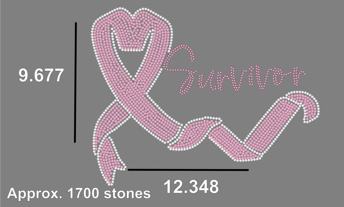 Cancer Ribbon Rhinestone Cancer Survivor Rhinestone SVG Digital File Instant Download for Cricut ...