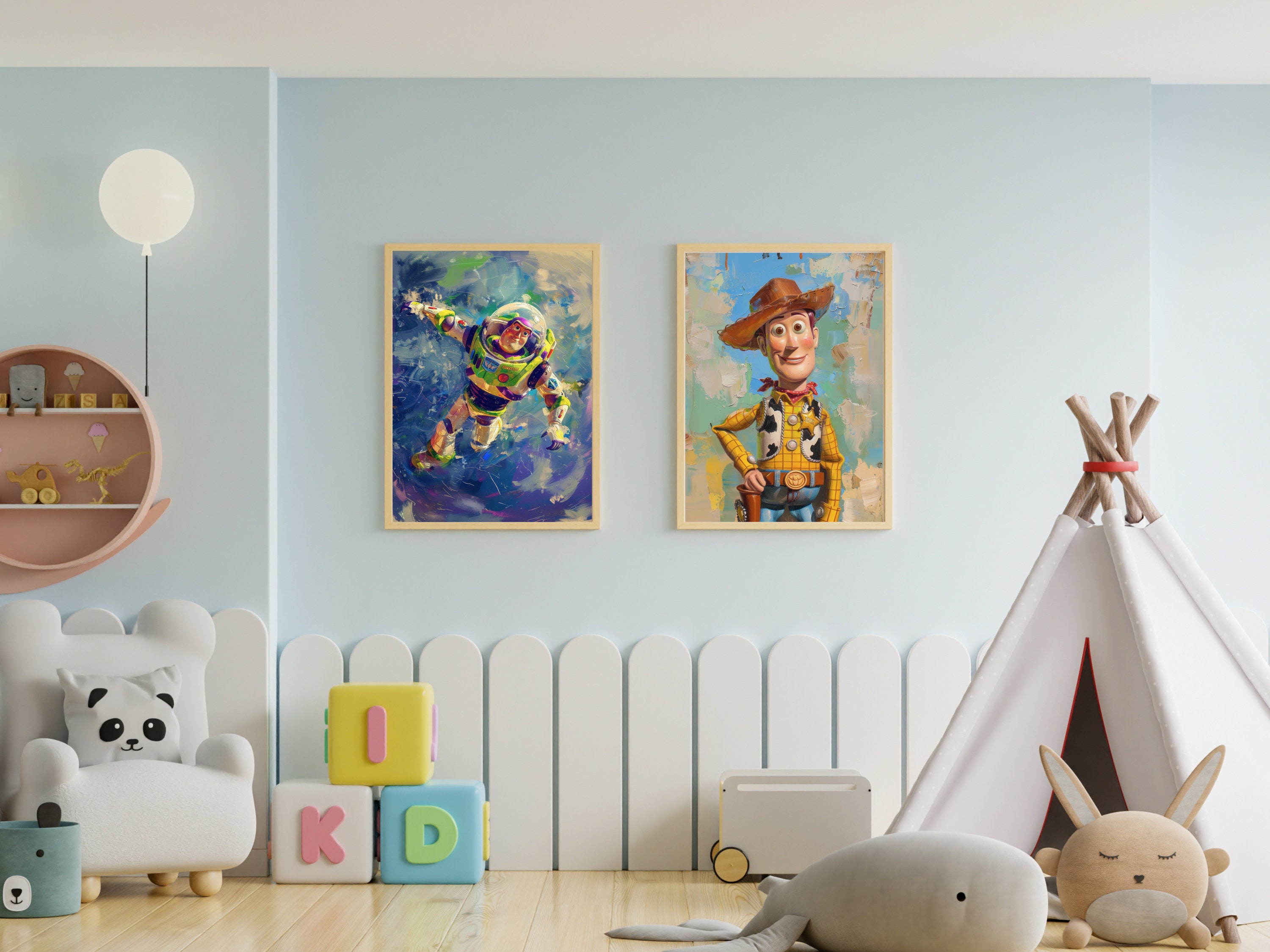 Discover TOY STORY Buzz Light Year Woody Oil Painting Set of 2 |  Art, Cartoon Art Decor, Oil Painting, Wall Art