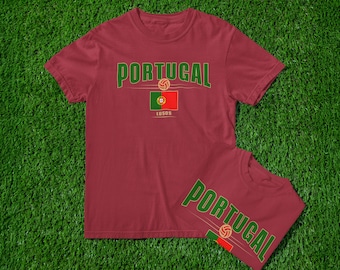 Portugal Soccer Shirt - Lusos | Portugal National Team Tee with Flag & Ball | Portuguese Football Gift