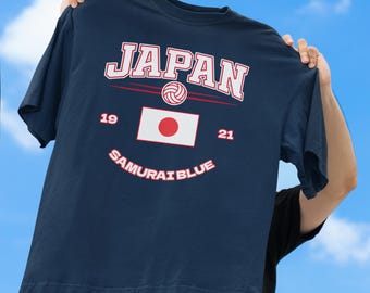Japan Soccer T-shirt: Samurai Blue National Team Tee - Etsy
